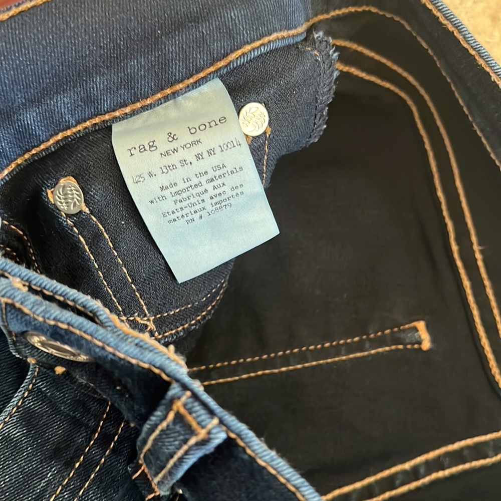 Rag & Bone 10 Inch High Rise Skinny Jeans Size 26 - Picture 5 of 8